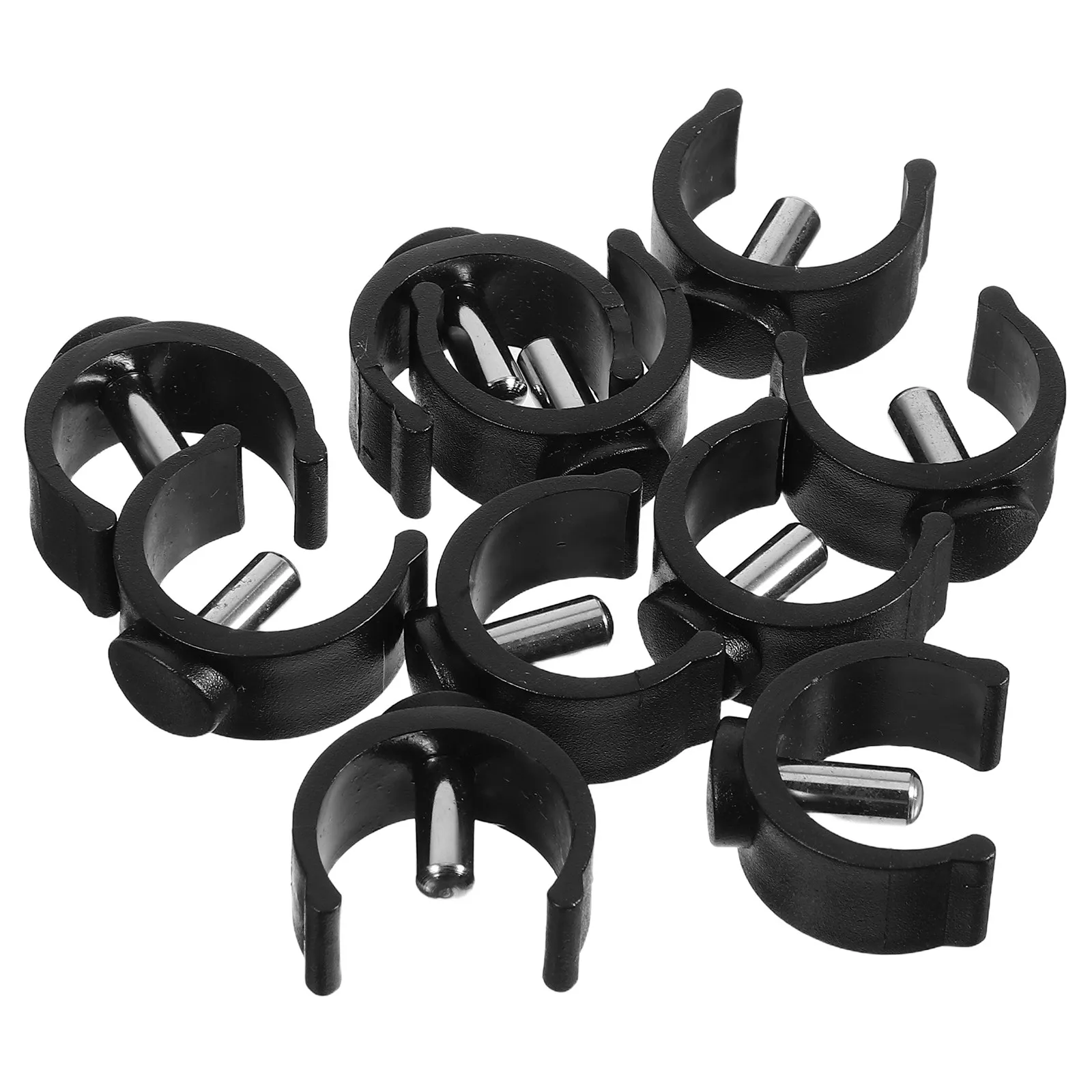 10Pcs Crutch Pin Locks Heavy Duty Steel Plastic Walker C Clamp Non-Slip Clip Set Cane Parts for Seniors Disability Support