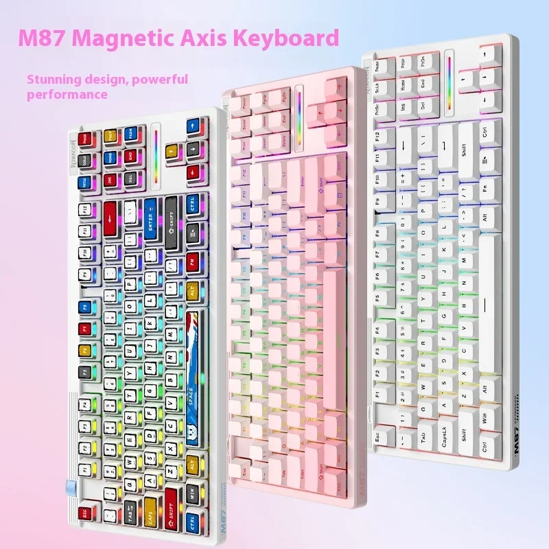 REDRAGON M87 Magnetic Switch Mechanical Keyboard Wired 0.01mm RT Hot Swappable 87 for E-Sport 8k Low Latency Gaming Keyboard