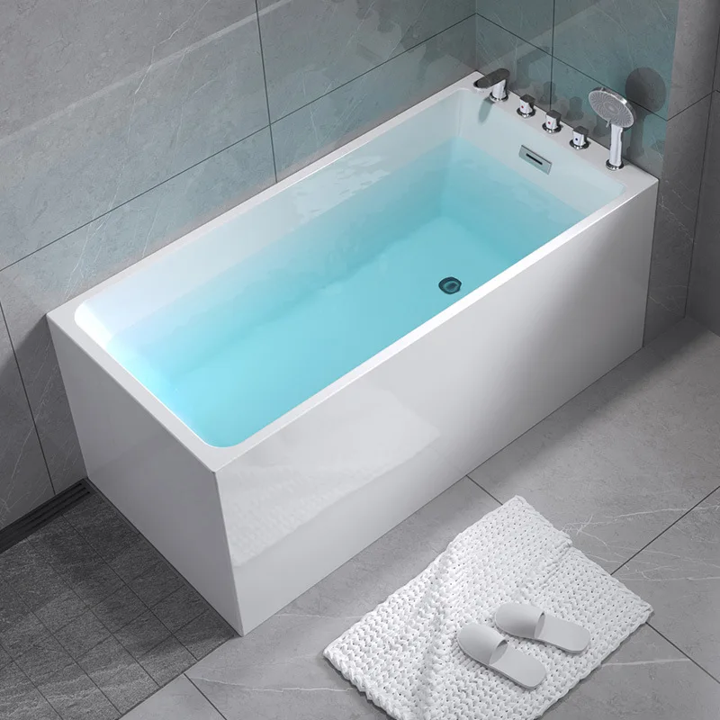 Wholesale bathtub Small apartment Small square cylinder Multi-size width 0.7 Homestay insulation Deep bubble Small