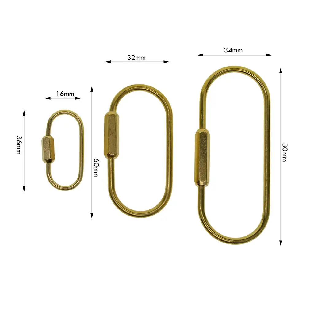 

Screw Lock Key Chain Golden Metal Buckle Key Ring Accessories for Jewelry Craft DIY