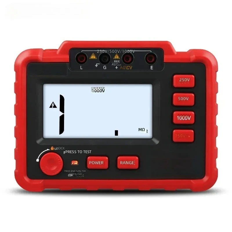 for Megameter Digital 500V High Voltage Electronic Rocking Meter 1000V Electrical High Resistance Meter 2500V Insulation