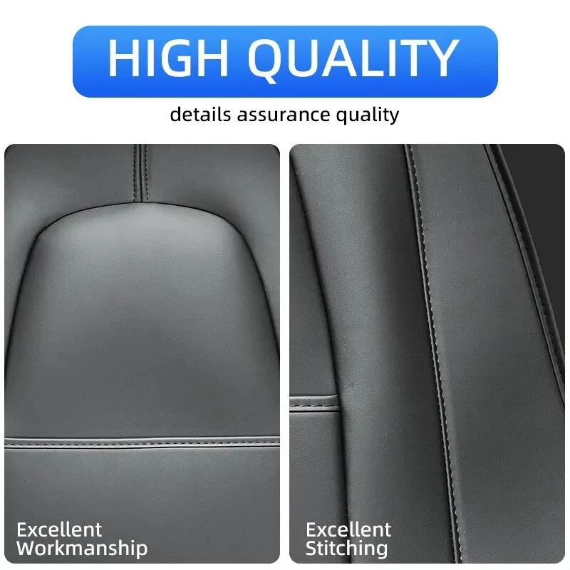 Für Tesla Model 3 Model Y Rückenlehnen-Schutzmatte Rücksitz-Trittschutz für Kinder mit Zusätzlicher Organizer-Tasche – Detail 6