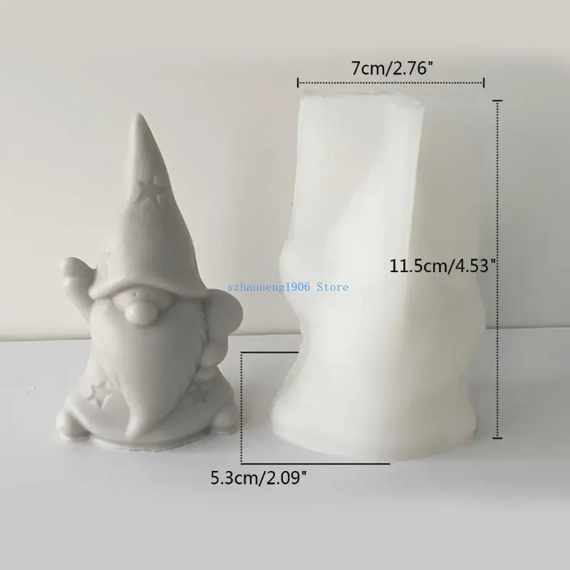 85LF سانتا كلوز قالب من السيليكون شمعة الراتنج الايبوكسي قالب الصب عيد الميلاد الحلي الطين الحرف اليدوية الراتنج الايبوكسي قالب