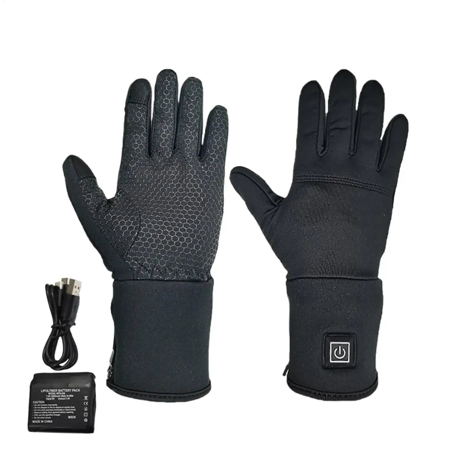 Heated Gloves Liners 2500mah Rechargeable Winter Hand Warmer Winter Gloves Liner Fast Heating For Men Women Driving Commuting