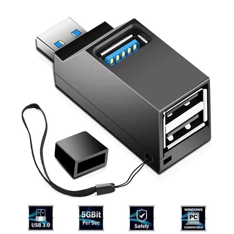 USB HUB Extender USB Splitter 3 Port USB HUB Adapter Multi Function USB Reading Adapter For PC Laptops U Disk Flash Drive Mouse
