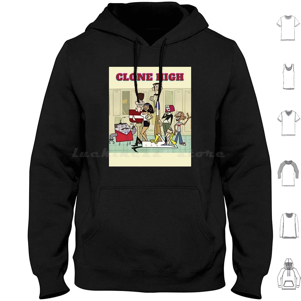 Clone High All Members Poster Hoodie Cotton Long Sleeve Clone High Jfk Clone High Jfk Retro Clone High Jfk Vintage