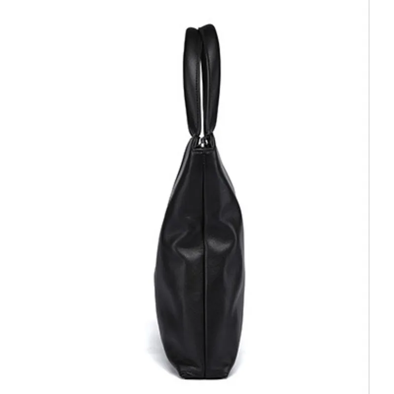 Borsa da uomo in vera pelle di grande capacità, valigetta versatile casual, borsa per laptop in pelle bovina con strato superiore