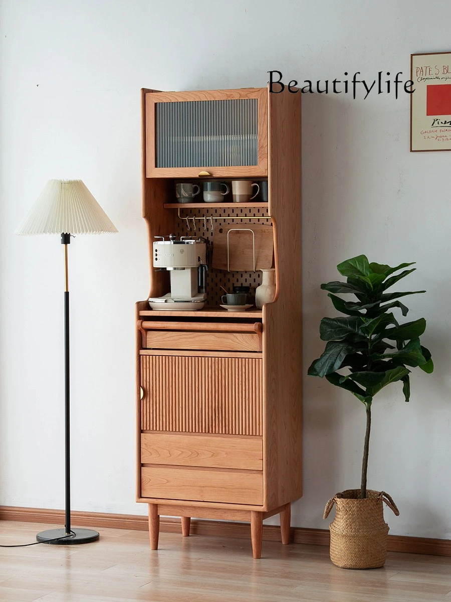 

Japanese-Style Simple Wall Sideboard Cabinet Silent Style Solid Wood Entrance Cabinet Modern Living Room Home Display Cabinet