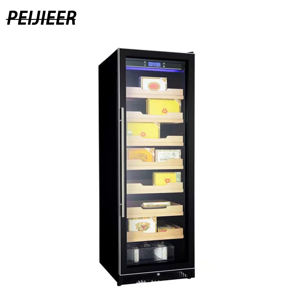 Raching C380a Oak อิเล็กทรอนิกส์เชอร์รี่ไม้แช่เย็นซิการ์ Cooler Humidor สําหรับขาย