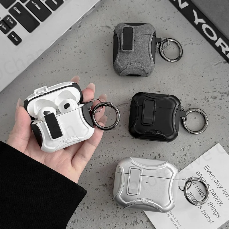 Funda Magsafe 2026 para AirPods 5, Funda de Carga Inalámbrica para Auriculares, Funda de TPU+PC para AirPods Pro 3, para AirPods 4/5 con Soporte para Teléfono