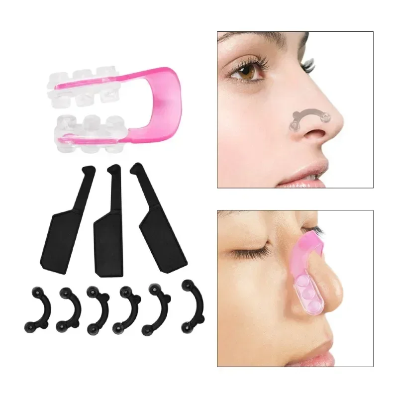 6Pcs/Set Beauty Nose Clip Nose Up Lifting Shaping Clip Corrector Massage Tool Clipper Shaper Bridge Straightening No Pain 3 Size