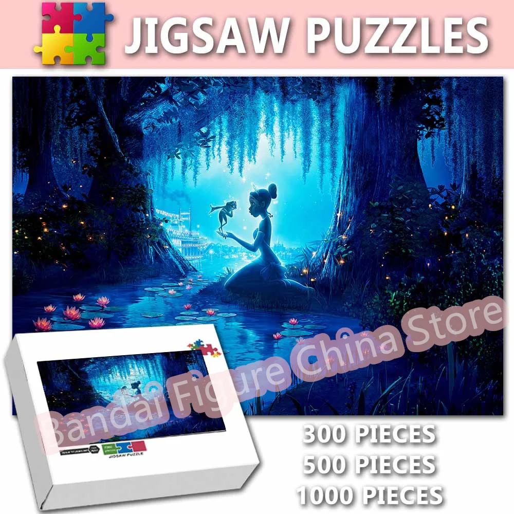 Disney Cartoon Educational Intelligence Jigsaw Puzzles The Princess and The Frog Puzzle for Kids Stress Relief Intelligence Toys