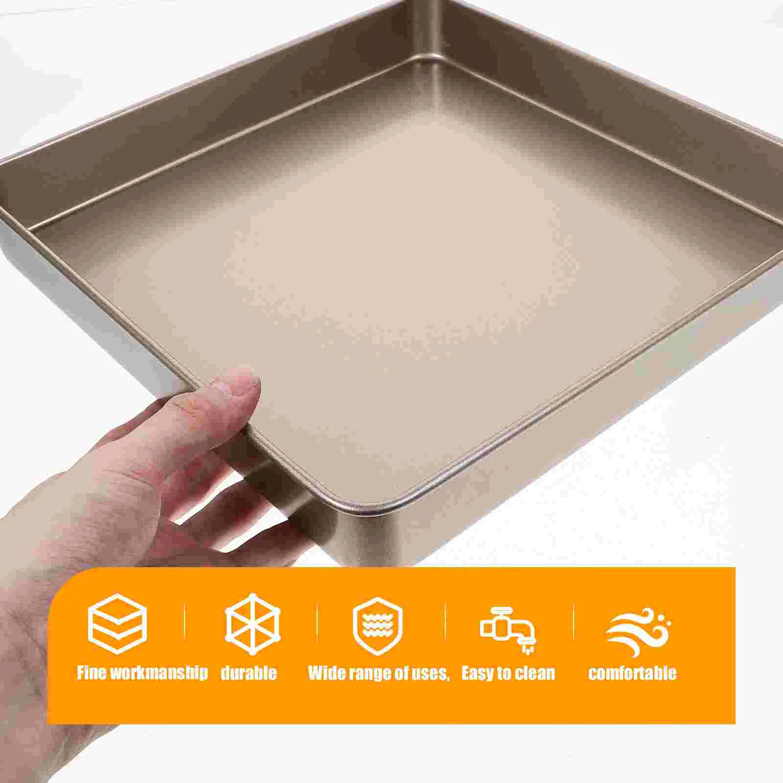 11-inch Square Non-stick Baking Pan Cake Biscuit Mold for Oven Cookie Molds Carbon Steel Flat Pizza Tray Pans Pizzelle Cookies