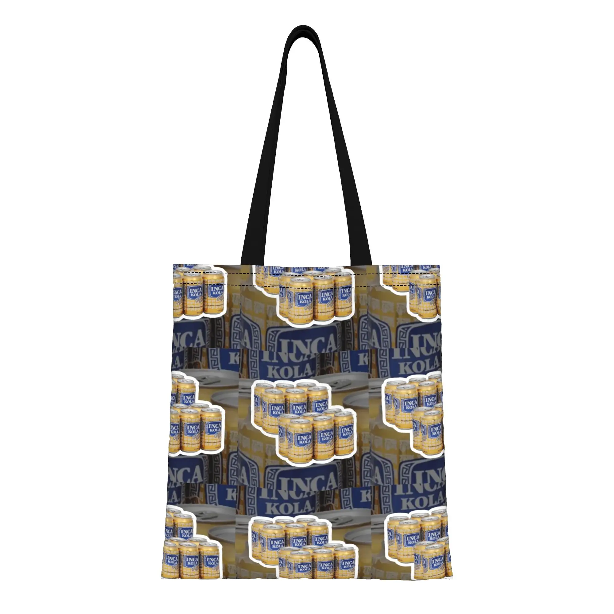 

iInca Kola iInca Kola Golden Cans Sticker Canvas Tote Bag Perfect for Shopping Travel Outdoor Heavy Duty Shoulder Handbag