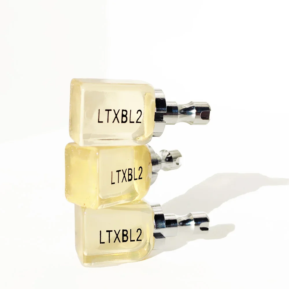 5pcs/Box Amber Aesthetic Lithium Disilicate Ceramic Blocks, High Translucency for Dental CAD/CAM Crown & Veneer, e.max Type