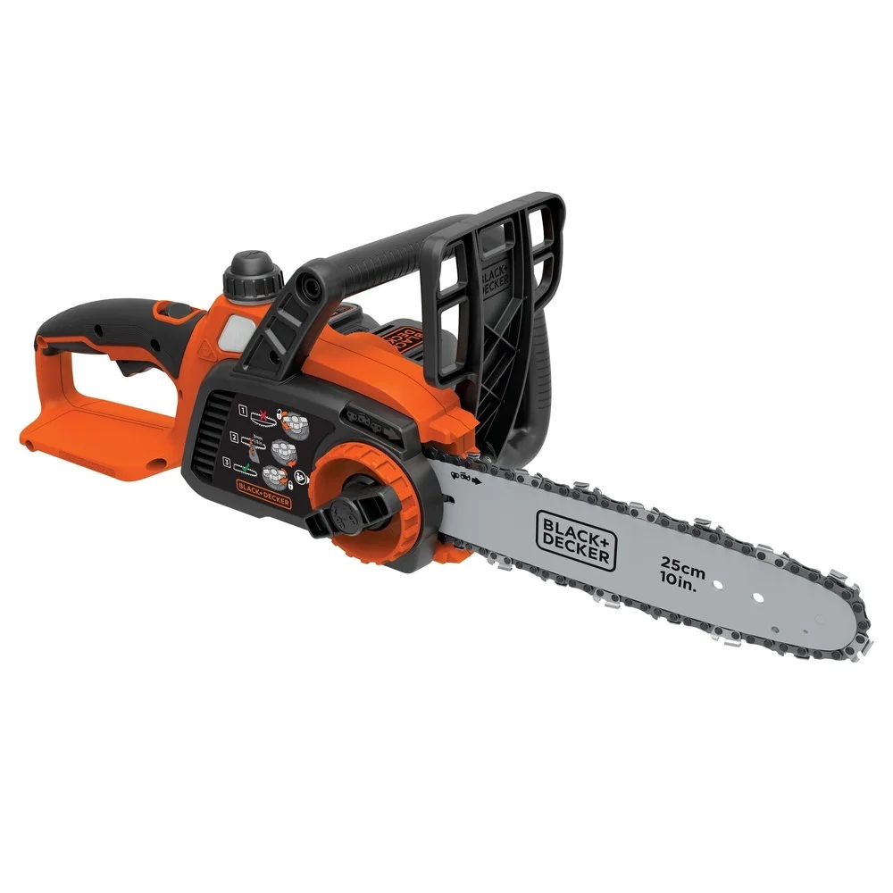 

20V MAX Cordless Chainsaw 10 Inch Battery Charger Tool Free Chain Tensioning Oiling System Fast Cuts 8 Inch Cut Capacity