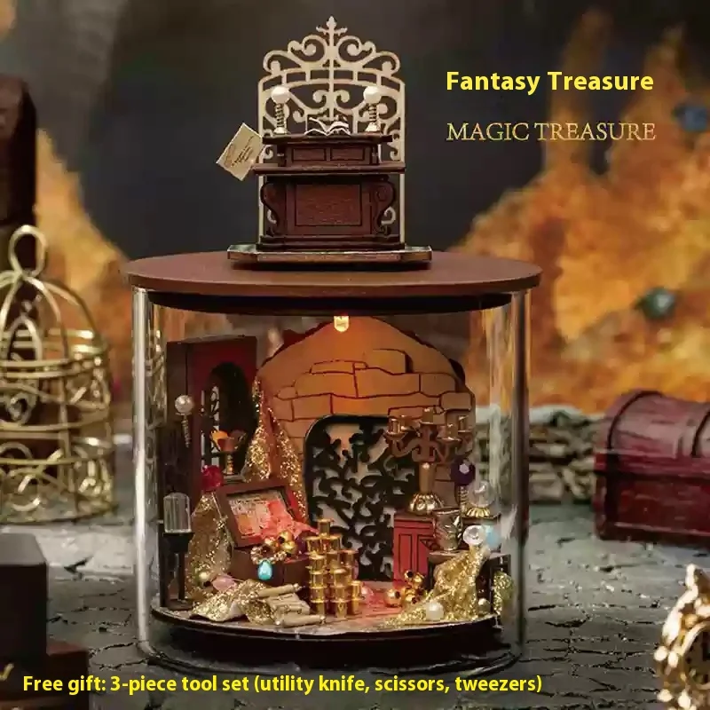 

DIY мини-продукты премиум-класса Magic House Dream Bottle Сборная модель ручной работы подарок на день рождения для девочек интеллектуальный забавный дом игрушка