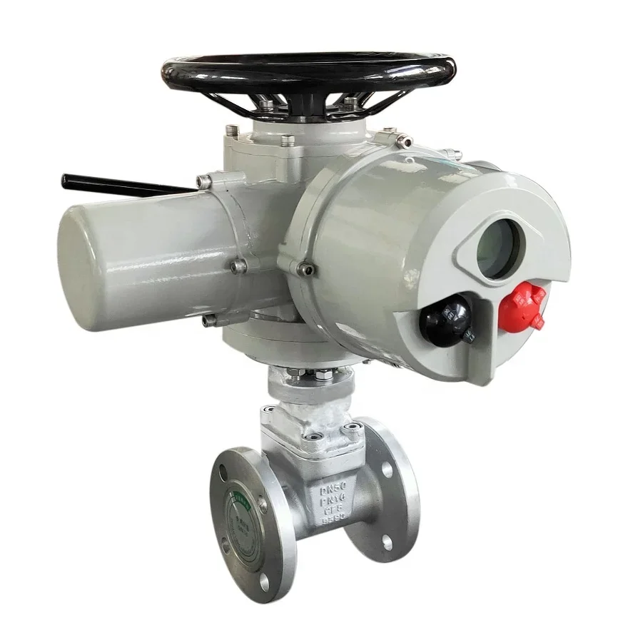 220V intelligent electric actuator explosion-proof quarter-turn multi-turn double flange valve gas control ball