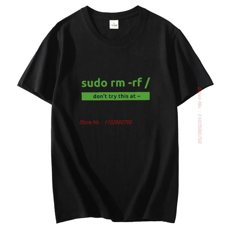 Sudo Programming Command T Shirt For Men Linux Operating System Summer Fashion Cotton Short Sleeve T-Shirts Men\'s clothing