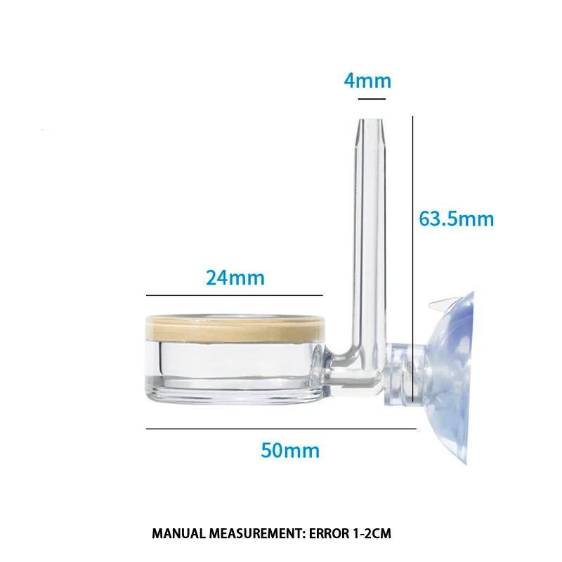 Nowy akwariowy atomizer CO2 przezroczysty dyfuzor CO2 rafiner zintegrowany materiał PC specjalny arkusz ceramiczny akwarium atomizer CO2