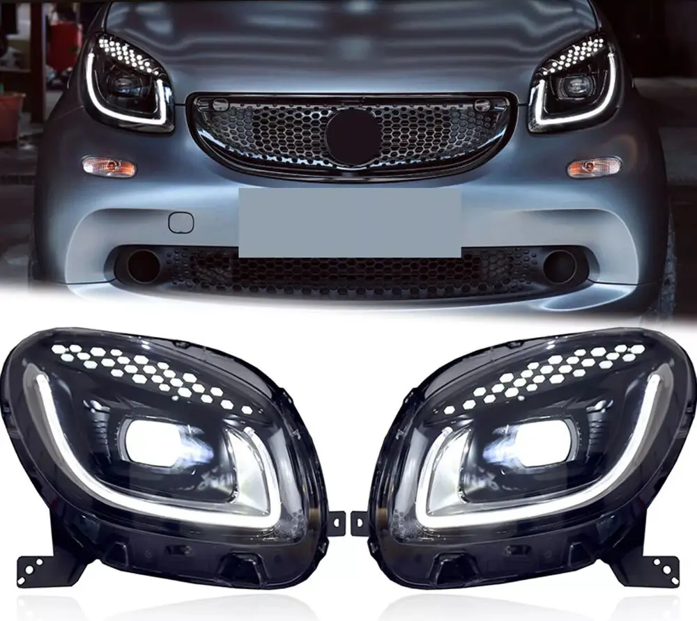 

For 2014-2020 Mercedes-Benz Smart 453 Clear LED Headlight Assembly Front Lamps