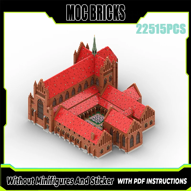 

Exquisite new MOC building block model, Saint Pius Monastery technology, modular children's toy DIY assembly set