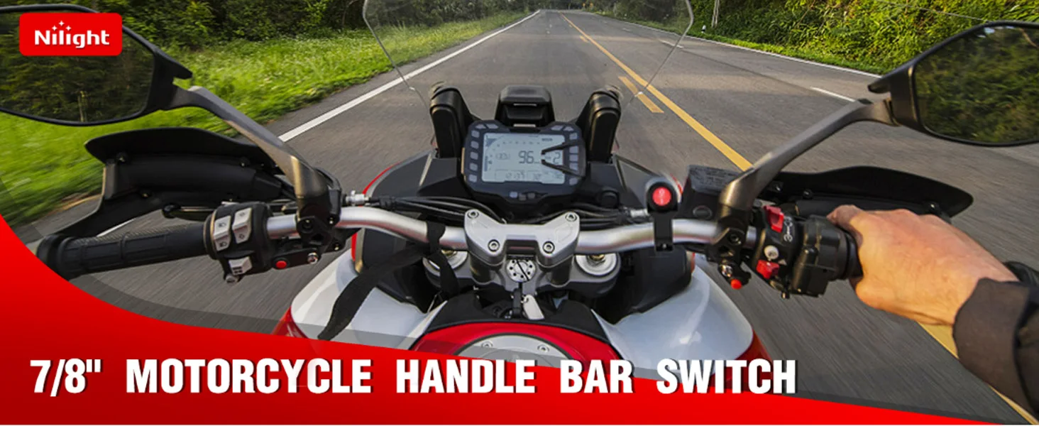 Motorcycle 7/8" handle bar switch