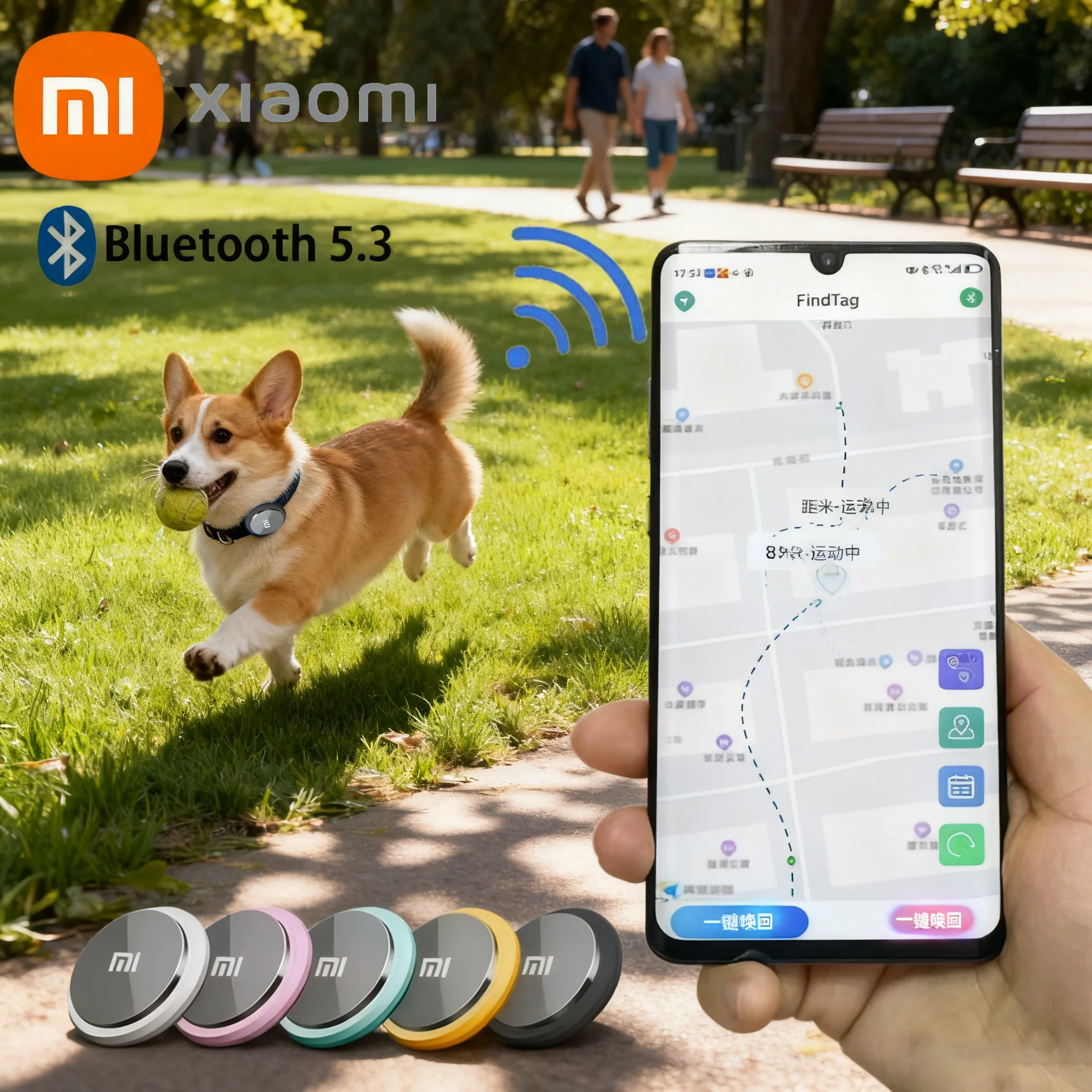 

Xiaomi Smart Airtag Bluetooth 5.3 GPS-трекер работает с системой Android iOS Air Tag Tracker Мини-локатор Детская сумка Key Wall Finde
