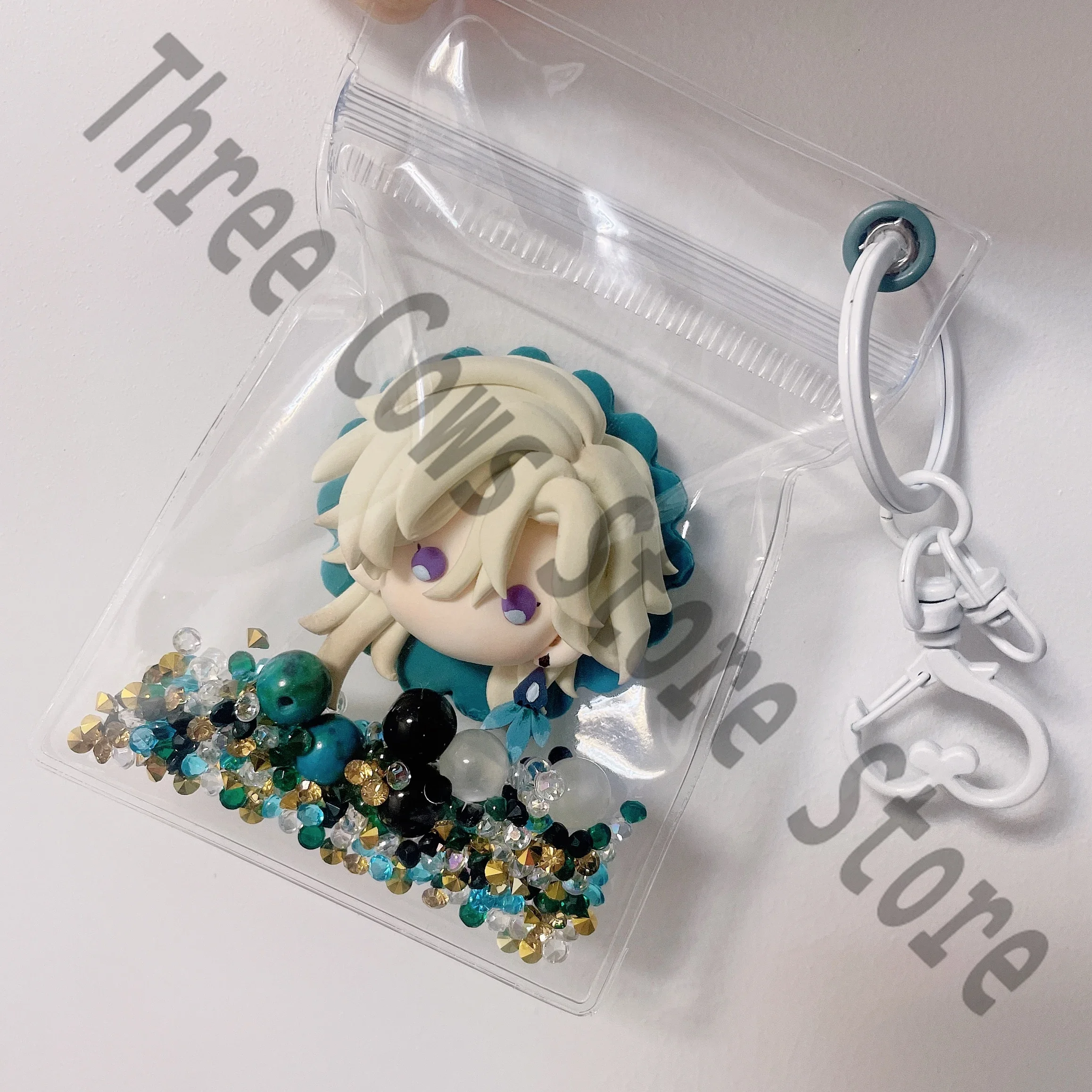 Anime Honkai: Star Rail Aventurine Cosplay Kawaii Candy Bag Pendant Fridge Magnet Ornament Handmade Keychain Keyring Halloween