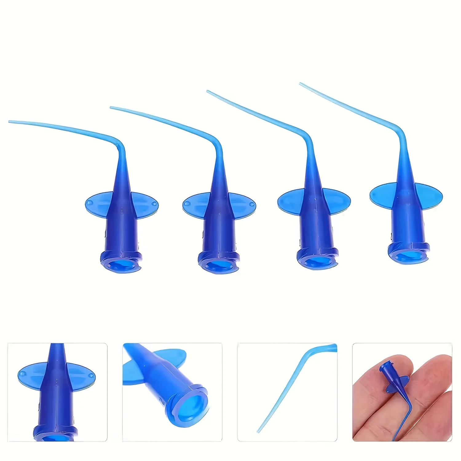 22Pcs Denture Irrigator Set, Irrigator Heads, Blue Oral Irrigator, Butterfly Needle Irrigator Tips Suitable for Denture Cleaning, Easy to Carry for Travel view 5