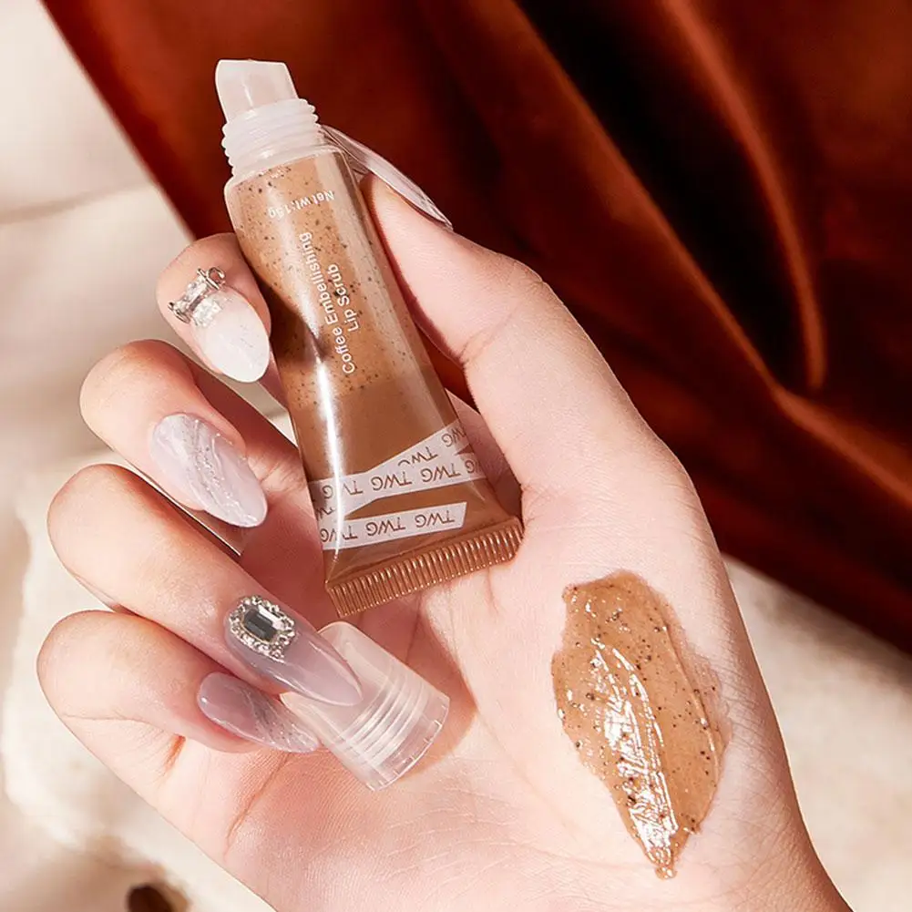 Café hidratante labial esfoliante labial cuidados com os lábios bálsamo labial esfoliante esfoliante labial limpeza esfoliante lábios café d1x1