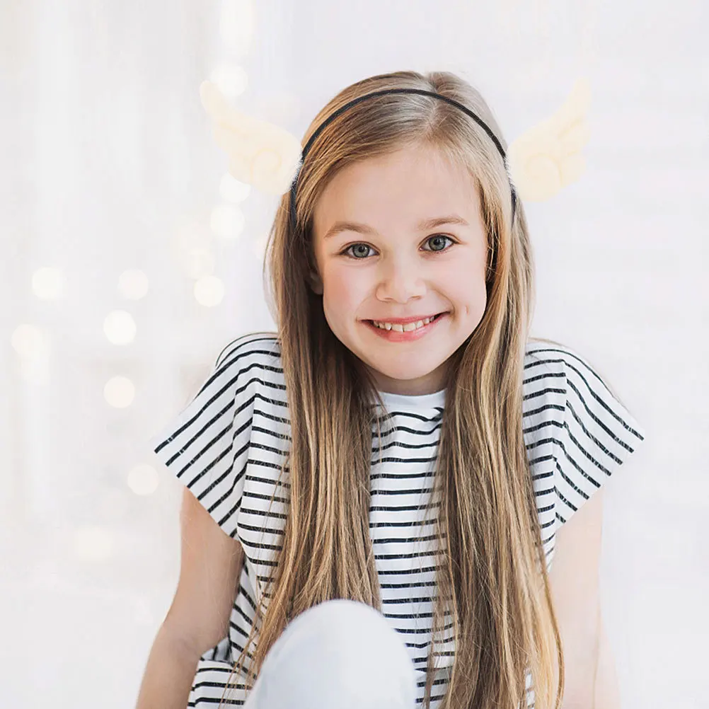 

2 шт. головной убор повязка на голову косплей аксессуар для волос сладкий элегантный дизайн Хэллоуин маскарад вечерние крылья головной убор