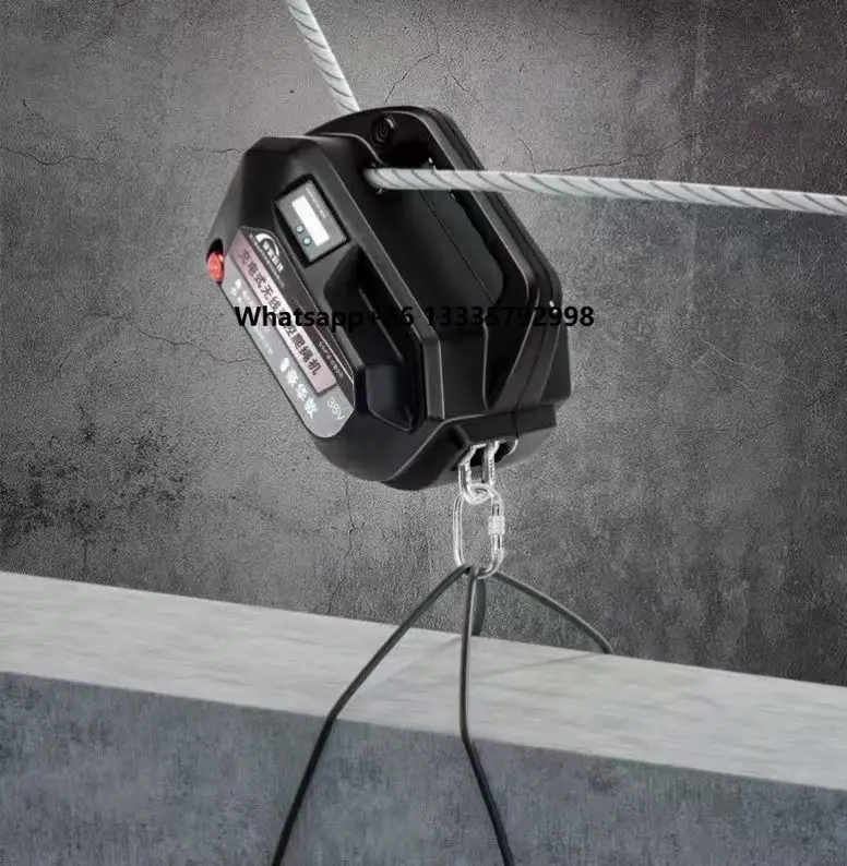 

200KG 300KG Portable Rechargeable Electric Hoist New Type Wireless Remote Control Rope Climbing Machine with Emergency Stop