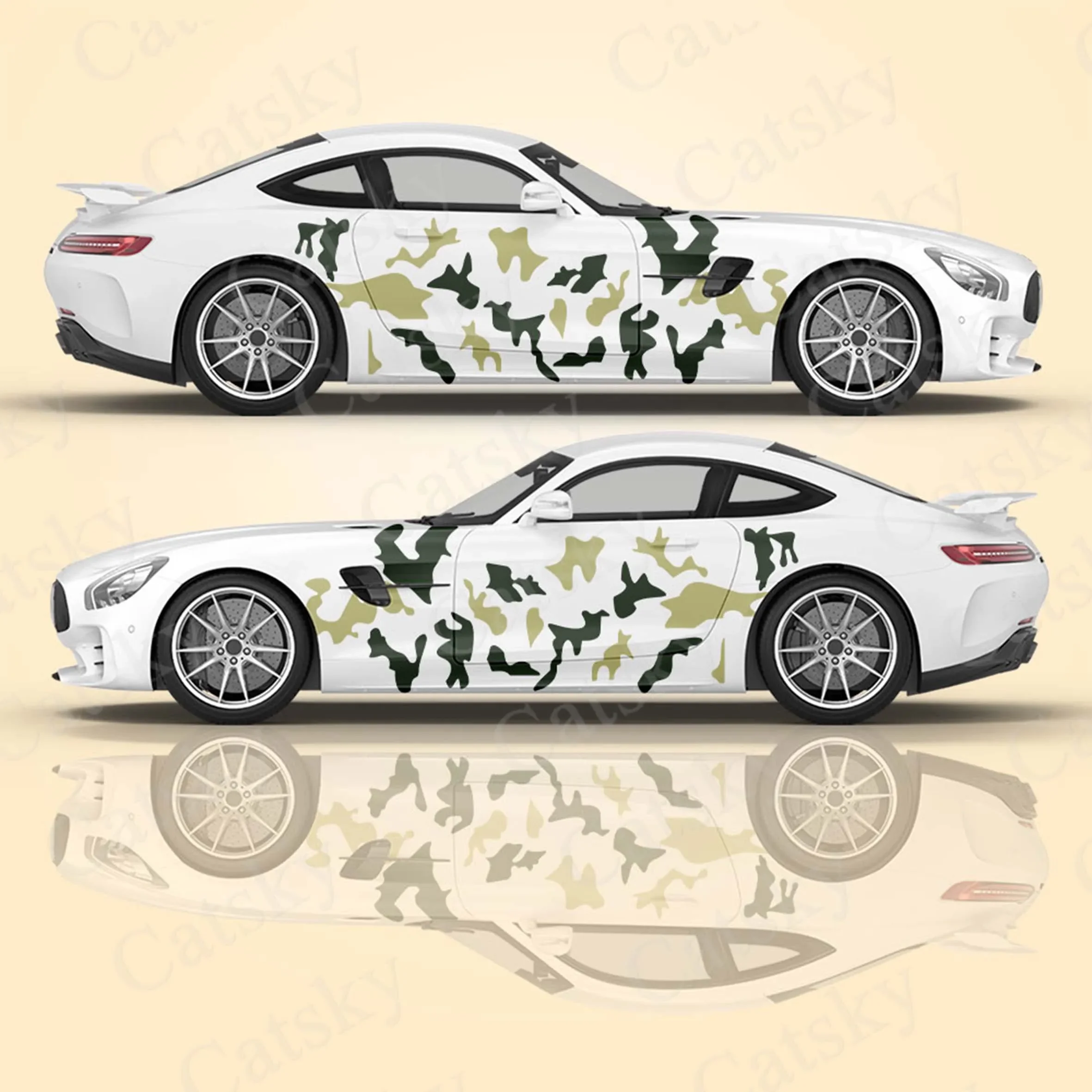 Camouflage 2pcs/Set Car Sticker for Universal Large  Car Sticker for Univers, Car Stickers on The Left and Right Sidesal