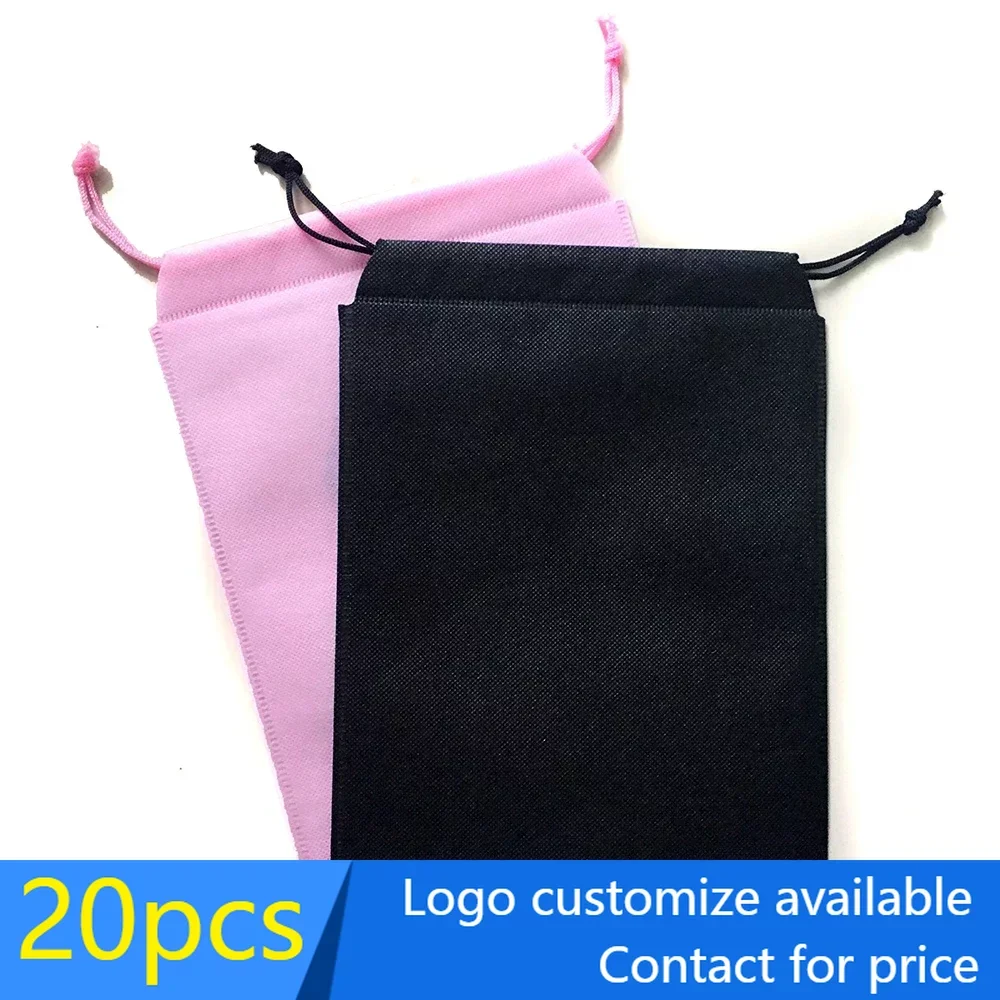 20 pieces  Thicken Non-woven Fabric Storage Bags Single Rope Bag Drawstring Bag Shoes Dust Bag