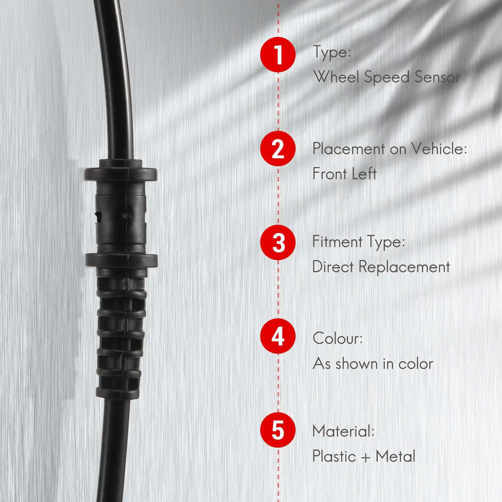 ABS 車輪速センサーフロント左/右メルセデスベンツ C200 C230 SLK 2001-11 A2035400417-M53K