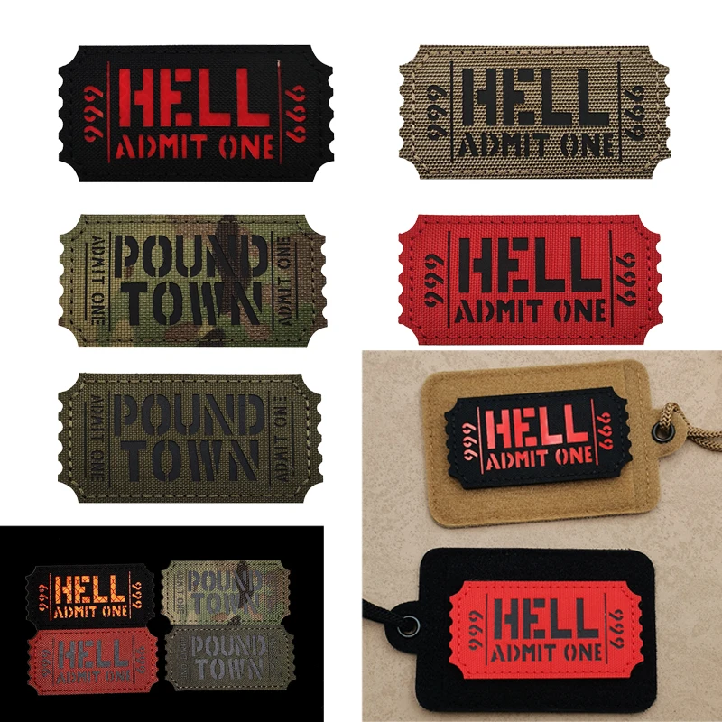 Outdoor Bag Accessories Laser Cut IR Reflective Postman Badge Camou Clothing Armband Jacket DIY Backpack Hook and Loop Patch