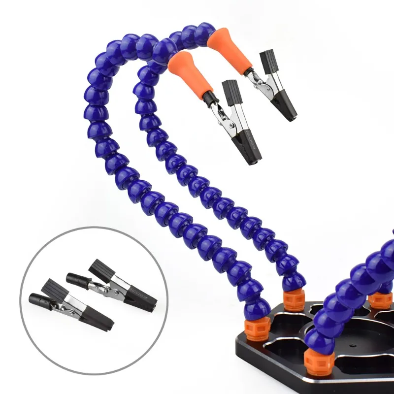 1set Helping Hands Soldering Clamp Aid with 5/6 Flexible Arms for Welding Jewelry Clamping Crafting DIY Soldering Station
