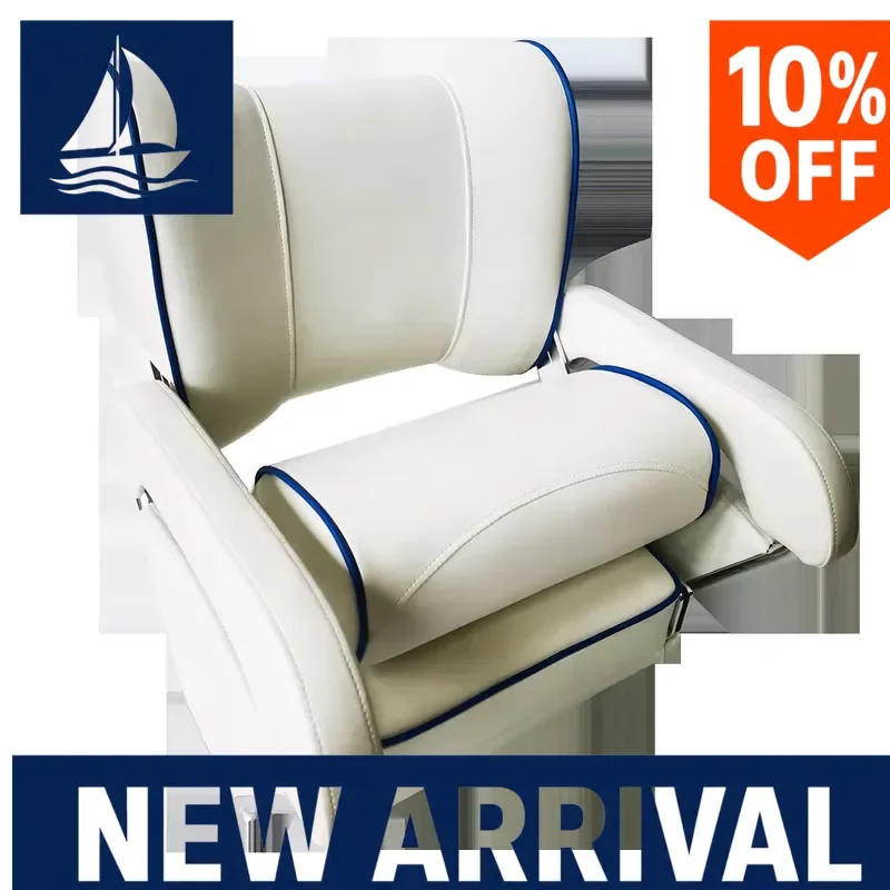 Aluminum Boat Captain Seat Heavy Duty Folding Marine Chair Stainless Steel Deluxe Fishing Yacht Accessories