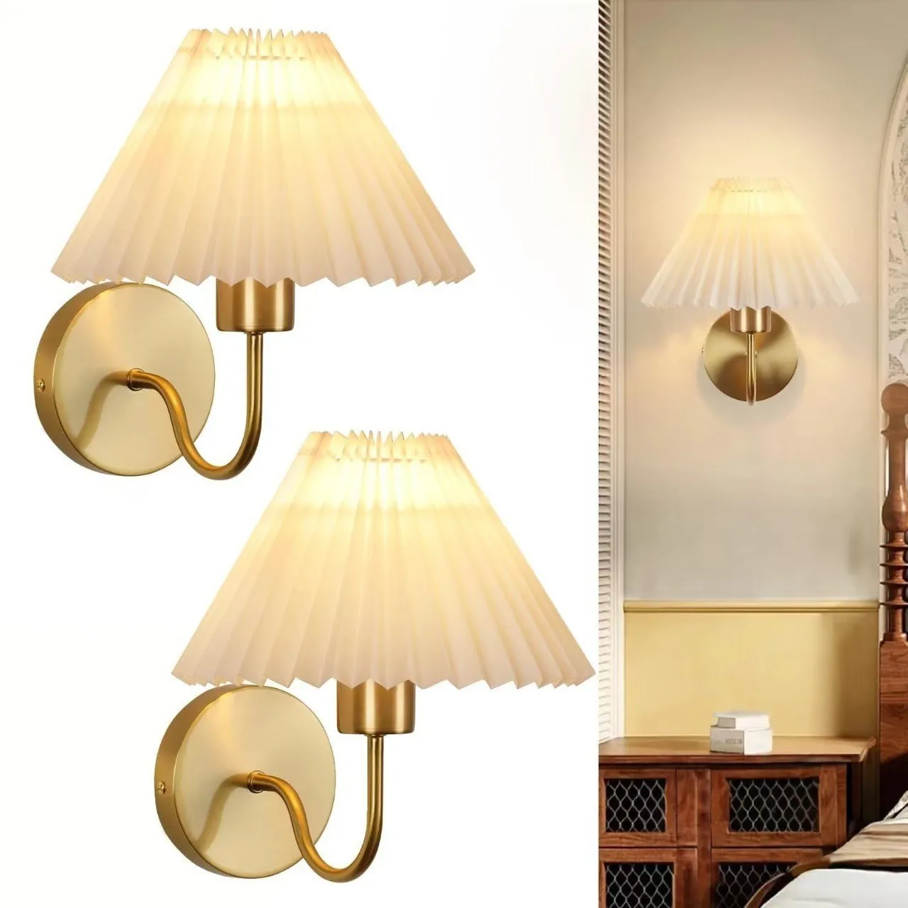 

Cross-border wall three-color wiring-free wall lamp charging RGB bedroom lampshade bedside lamp living room wall aisle lamp