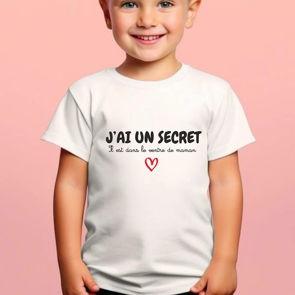 Children's T-shirt Announcing Pregnancy Future Big Sister/ Big Brother Kids Short Sleeve Shirts Pregnancy Announcement T-shirt
