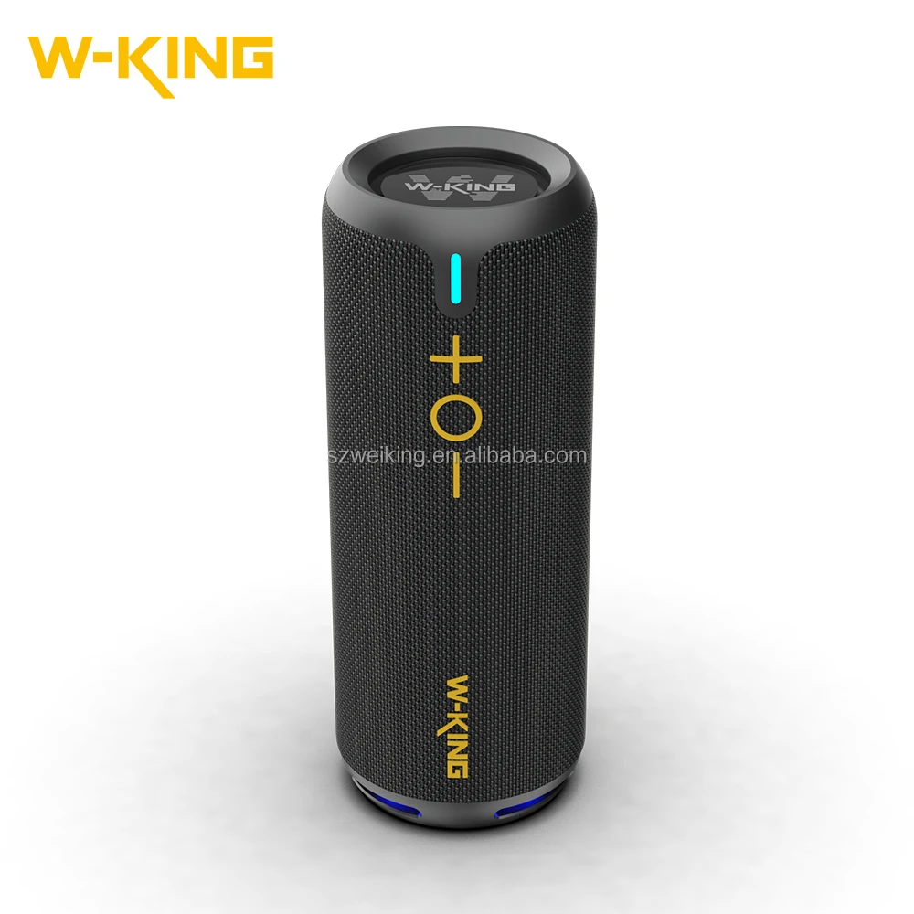 Original W-KING D320 waterproof IP67 40W powerful outdoor Bluetooth speaker system with 8000mAh battery cell capacity