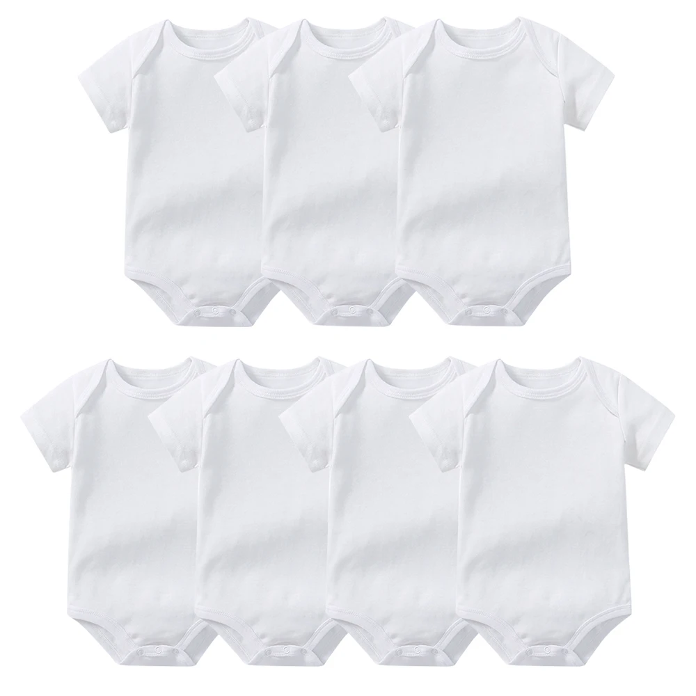 

7pcs Baby Bodysuits 100% Combed Cotton Newborn Infantil Summer Body Toddler Jumper Rompers Sleepsuit Onesies Growings Jumpsuit