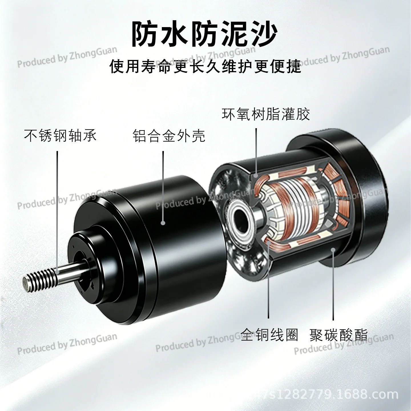 Ip68 Dc 2838 Brushless Motor - Fully Waterproof Thruster for Marine Applications, Paddle Board Modifications