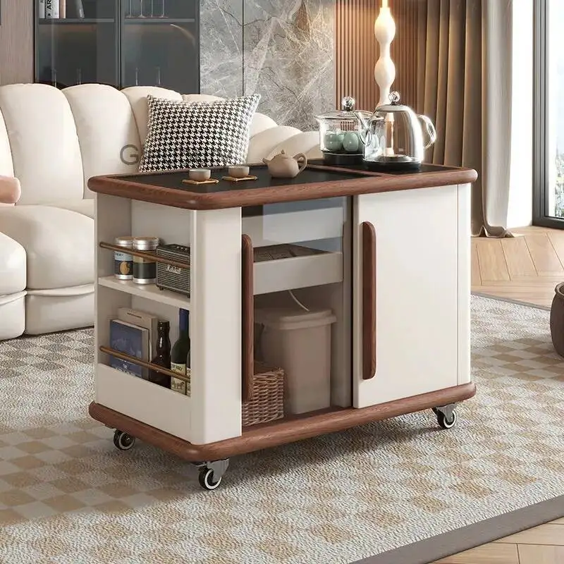 Living Room Coffee Tables Brown Storage Hidden Vintage Modern Coffee Tables Lateral Luxury Space Tavolino Salotto Furniture Home