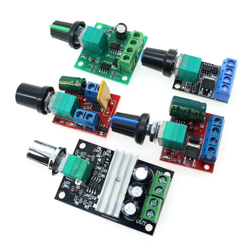 DC 1.8V-35V 2A 3A 5A 10A 30W 80W 90W PWM Motor Speed Controller Low Voltage Motor Speed Controller PWM Adjustable Drive Module