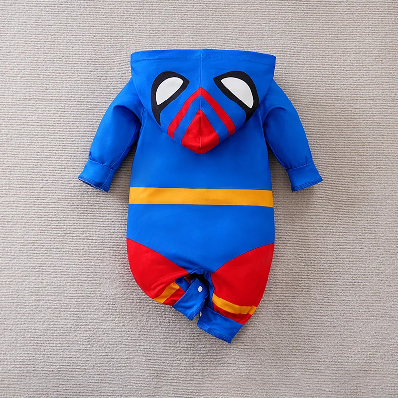 Baby Spring And Autumn Cute Cartoon Long Sleeve Winter Boys Hoodie Superman Simple Fashion Game Suit Jumpsuit Baby Clothes