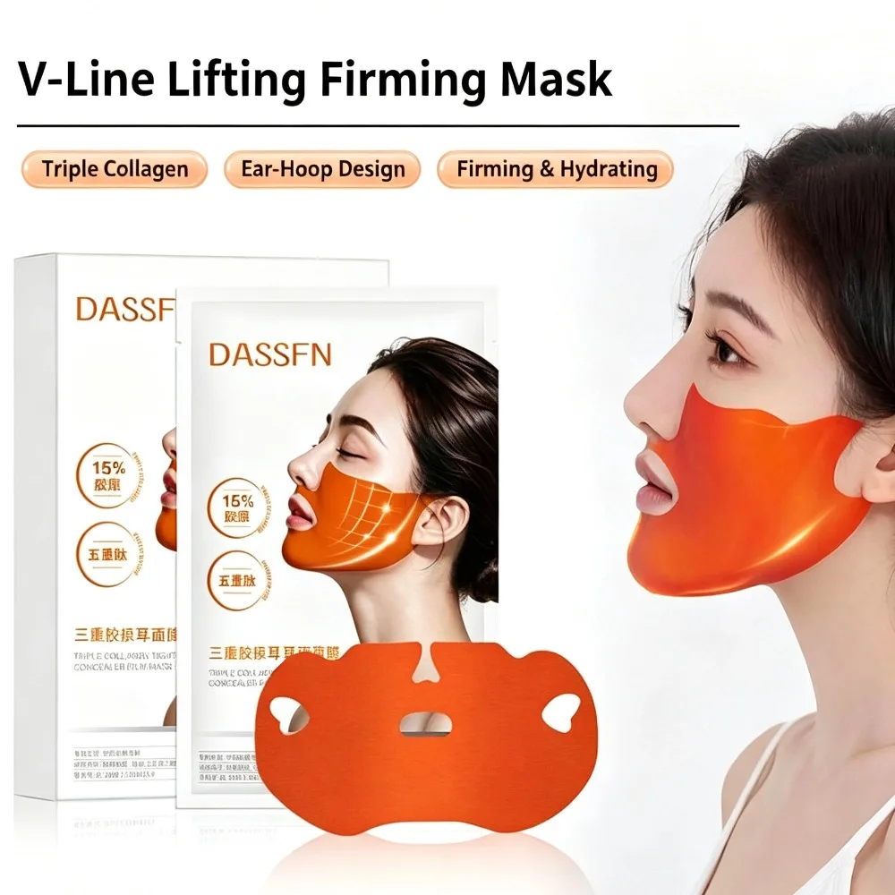 V-Line Lifting Mask Collagen Moisturizing Firming Facial Mask Double Ear-hook V Shape Cheek Mask Reduce Double Chin Face Care