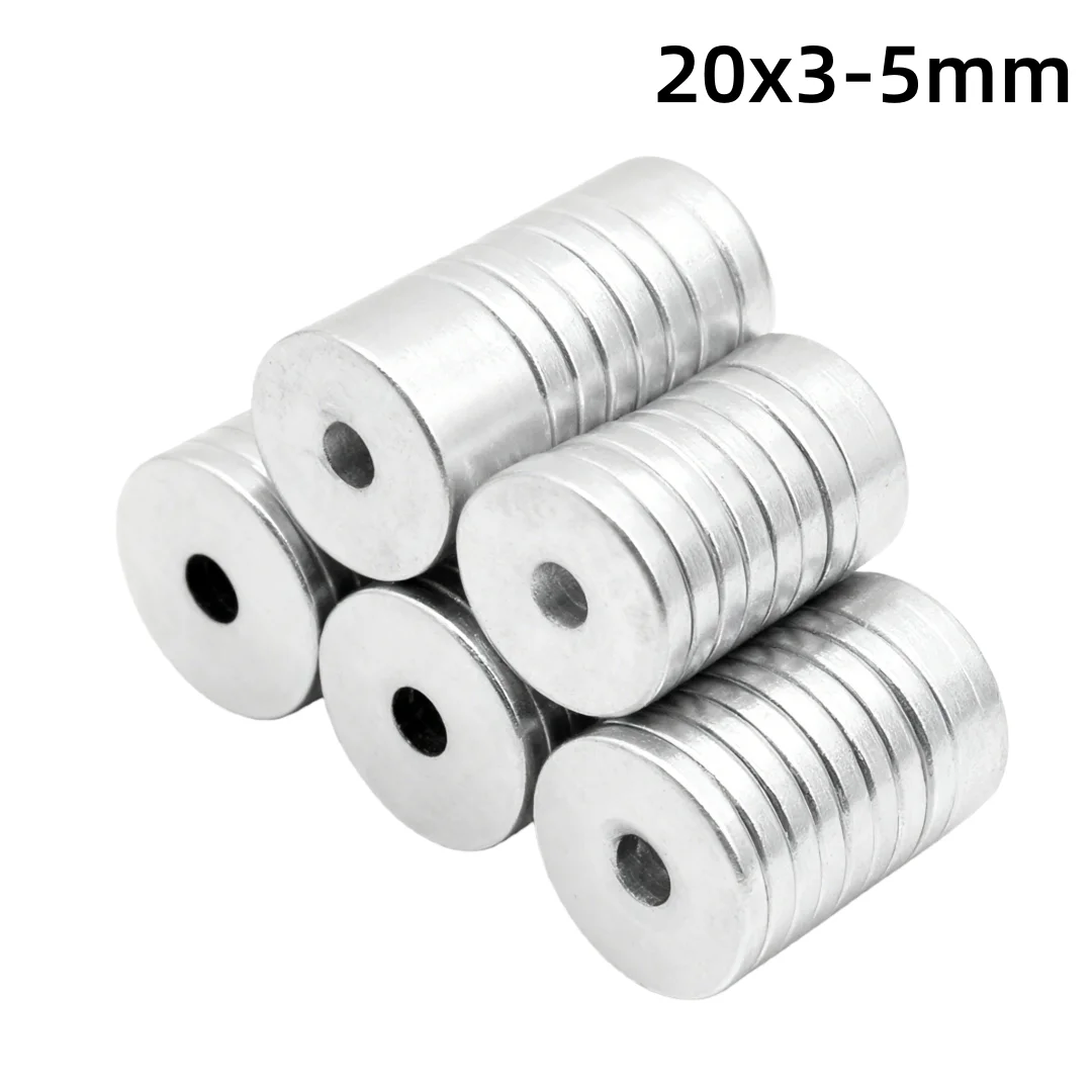 20x3-5mm Powerful Magnets Strong Disc Magnets For Fridge DIY Building, Scientific Craft Education 20x3 Hole 5mm 20*3-5 20x3-5