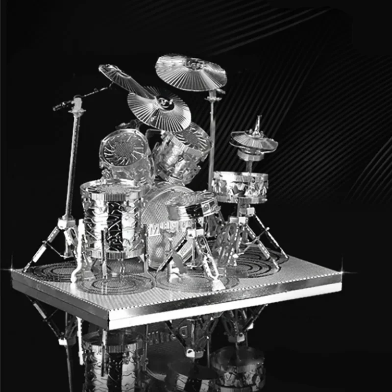 drum set 3D Metal Puzzle model kits DIY Laser Cut Puzzles Jigsaw Toy For Children